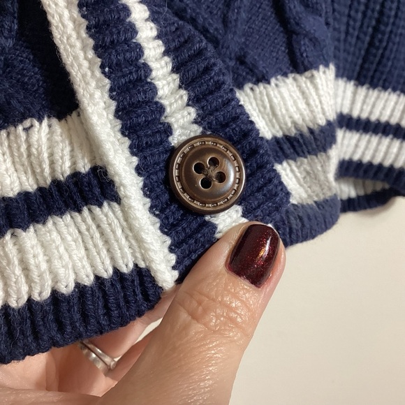 Tennis Prep Chunky Cable Knit Sweater Vest Size 2X Navy Blue Classic Retro Y2K - Picture 10 of 13